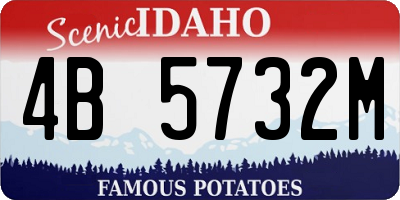 ID license plate 4B5732M