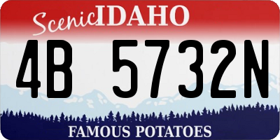 ID license plate 4B5732N