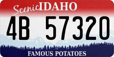 ID license plate 4B5732O