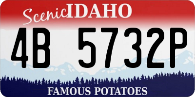ID license plate 4B5732P