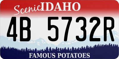 ID license plate 4B5732R