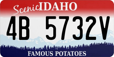 ID license plate 4B5732V