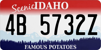 ID license plate 4B5732Z