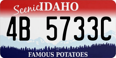 ID license plate 4B5733C