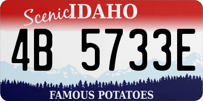 ID license plate 4B5733E