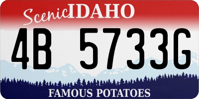 ID license plate 4B5733G