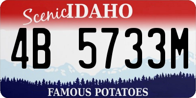 ID license plate 4B5733M