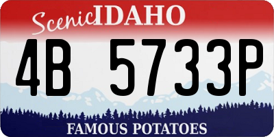ID license plate 4B5733P