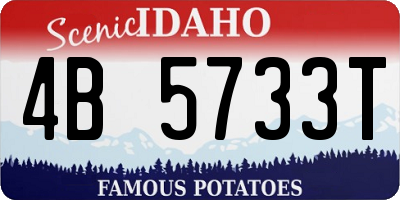 ID license plate 4B5733T
