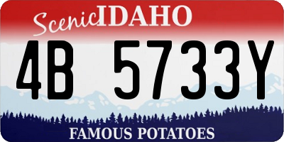 ID license plate 4B5733Y