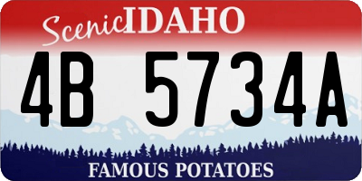 ID license plate 4B5734A