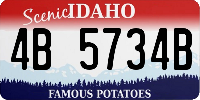 ID license plate 4B5734B