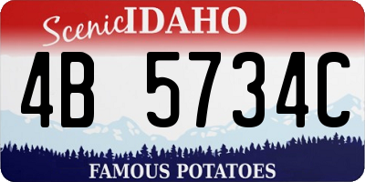 ID license plate 4B5734C
