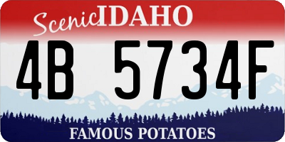 ID license plate 4B5734F