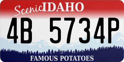 ID license plate 4B5734P