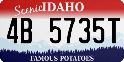ID license plate 4B5735T