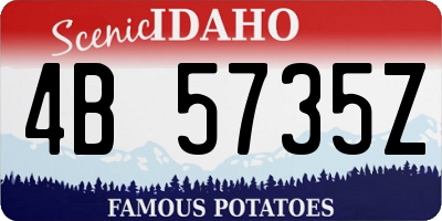 ID license plate 4B5735Z