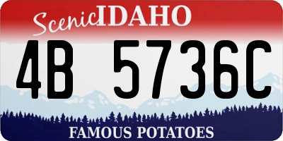 ID license plate 4B5736C