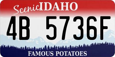 ID license plate 4B5736F