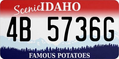 ID license plate 4B5736G