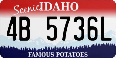 ID license plate 4B5736L