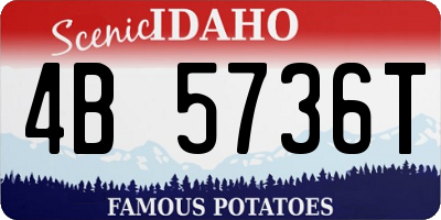 ID license plate 4B5736T