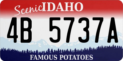 ID license plate 4B5737A