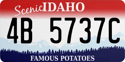 ID license plate 4B5737C