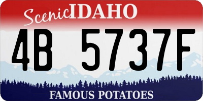 ID license plate 4B5737F
