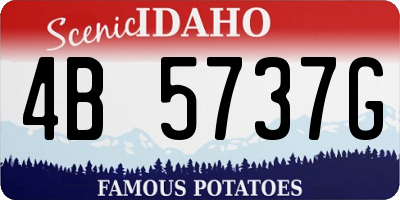 ID license plate 4B5737G
