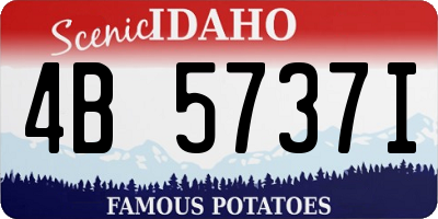 ID license plate 4B5737I