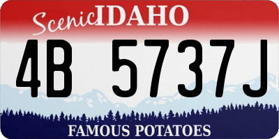 ID license plate 4B5737J