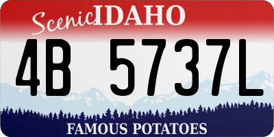 ID license plate 4B5737L
