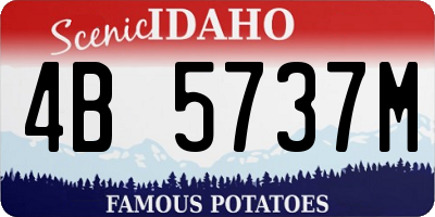 ID license plate 4B5737M