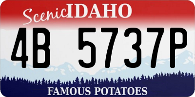 ID license plate 4B5737P