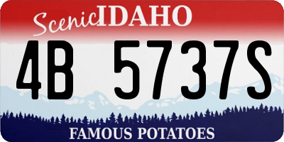 ID license plate 4B5737S