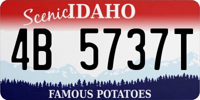 ID license plate 4B5737T