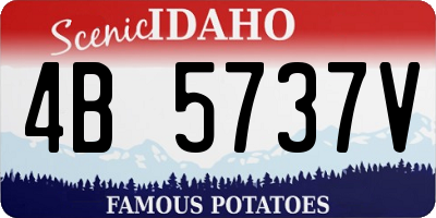 ID license plate 4B5737V