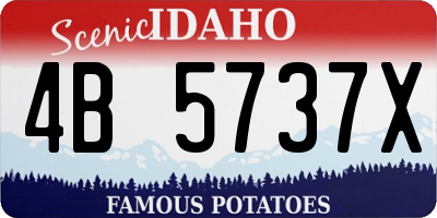 ID license plate 4B5737X