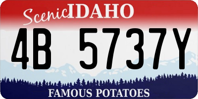 ID license plate 4B5737Y