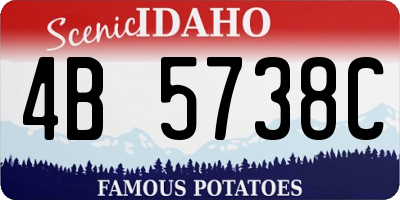 ID license plate 4B5738C