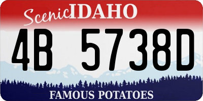 ID license plate 4B5738D