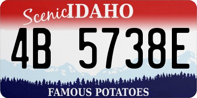 ID license plate 4B5738E