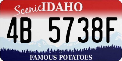 ID license plate 4B5738F