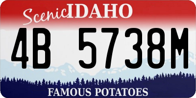 ID license plate 4B5738M