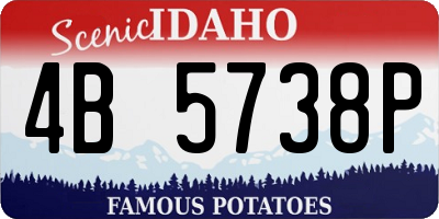 ID license plate 4B5738P