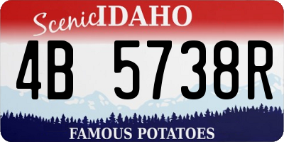 ID license plate 4B5738R
