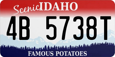 ID license plate 4B5738T