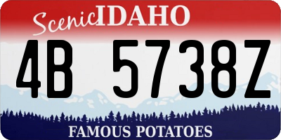 ID license plate 4B5738Z