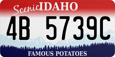 ID license plate 4B5739C
